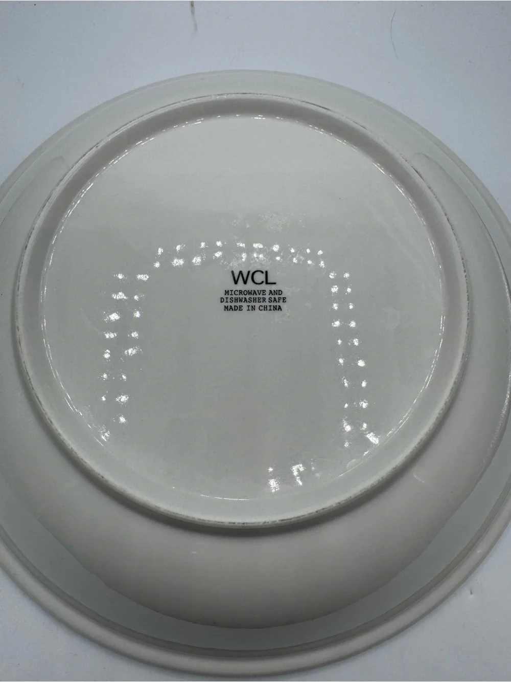 Large Green and White Pasta Bowl Different Herbs, Basil WCL 12 1/2”